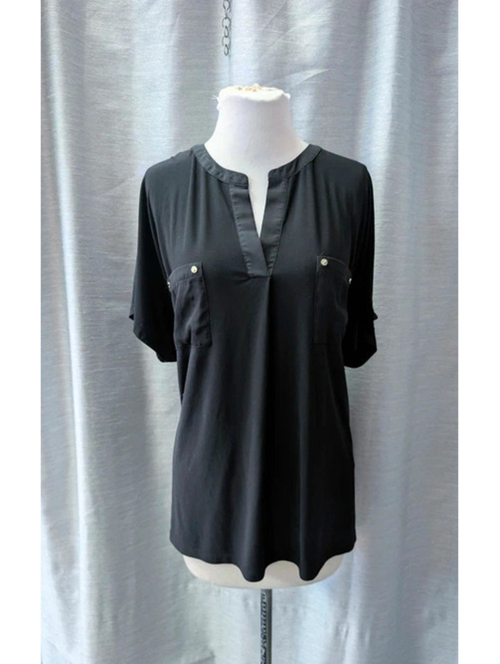 Ann Klein Black Stretchy Shirt 3X